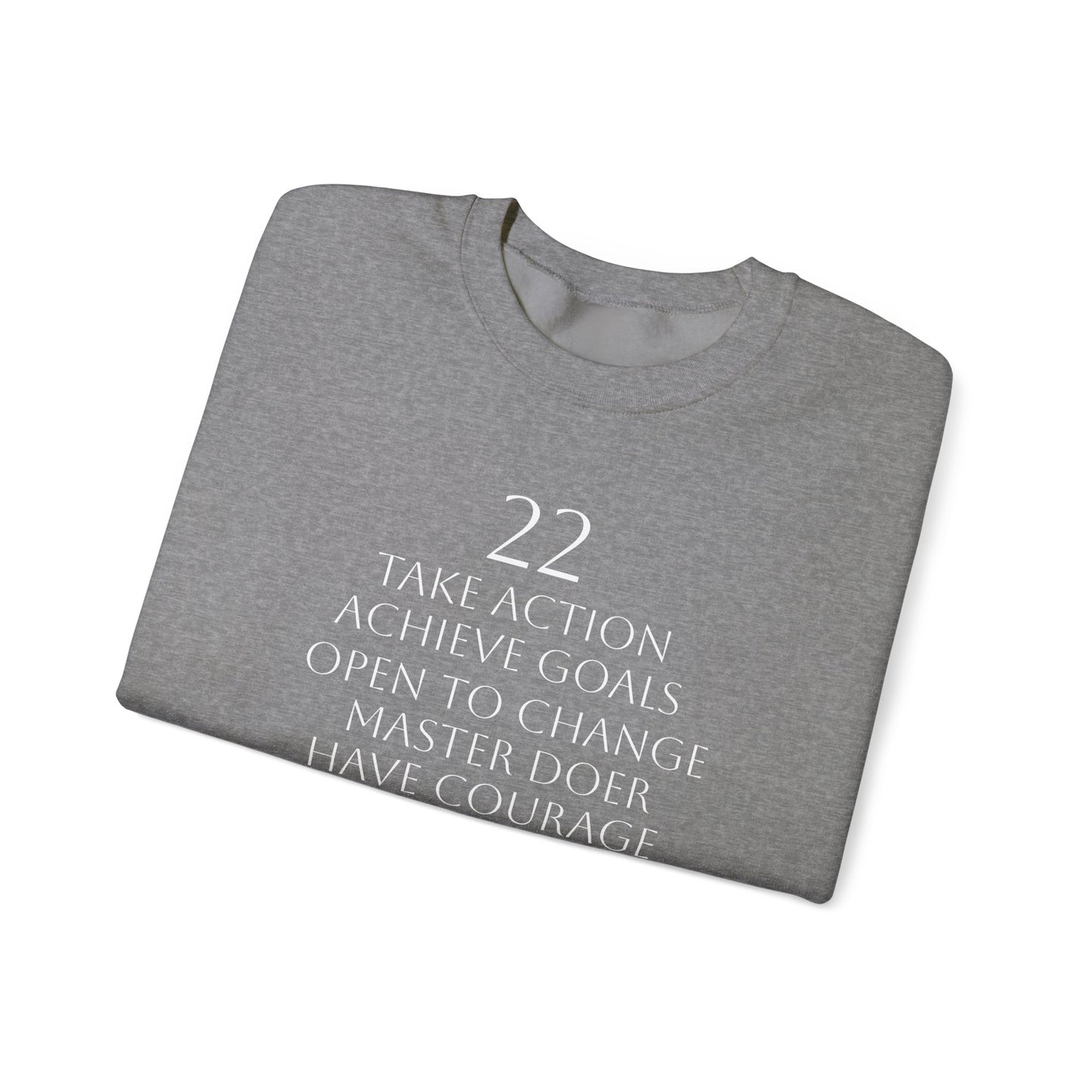 Numerology Master Number 22 Sweatshirt *White Text*