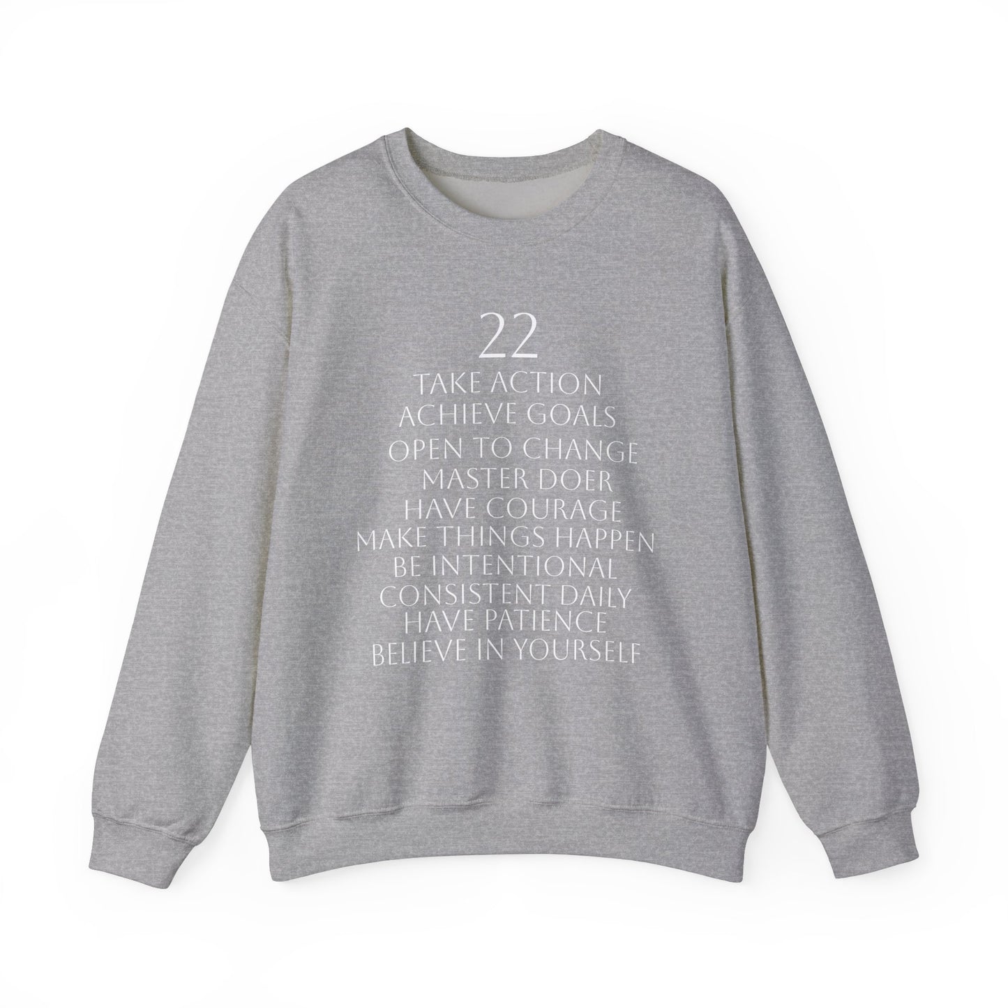 Numerology Master Number 22 Sweatshirt *White Text*