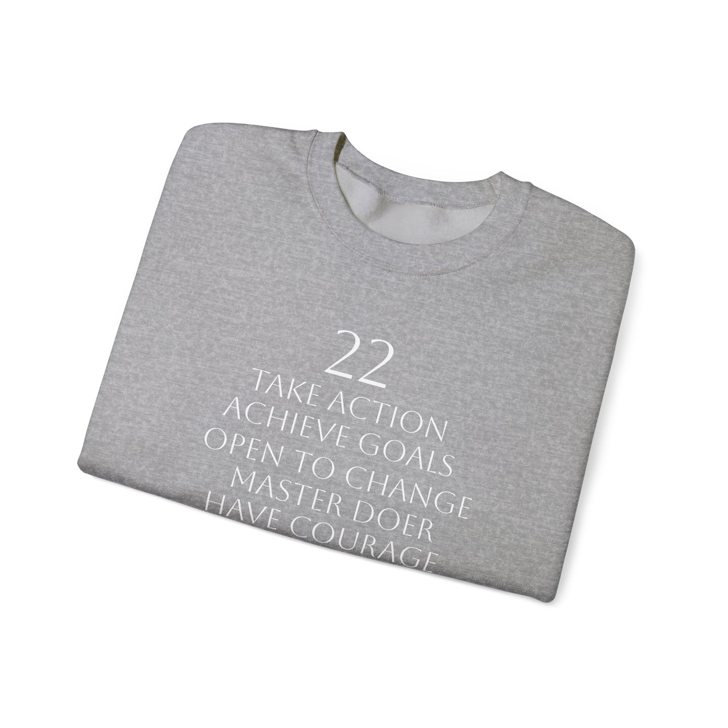 Numerology Master Number 22 Sweatshirt *White Text*