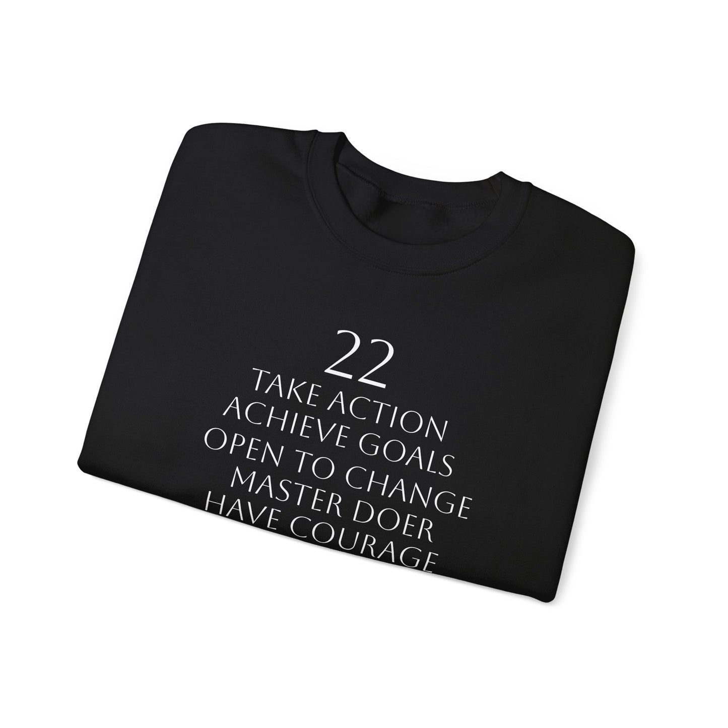 Numerology Master Number 22 Sweatshirt *White Text*