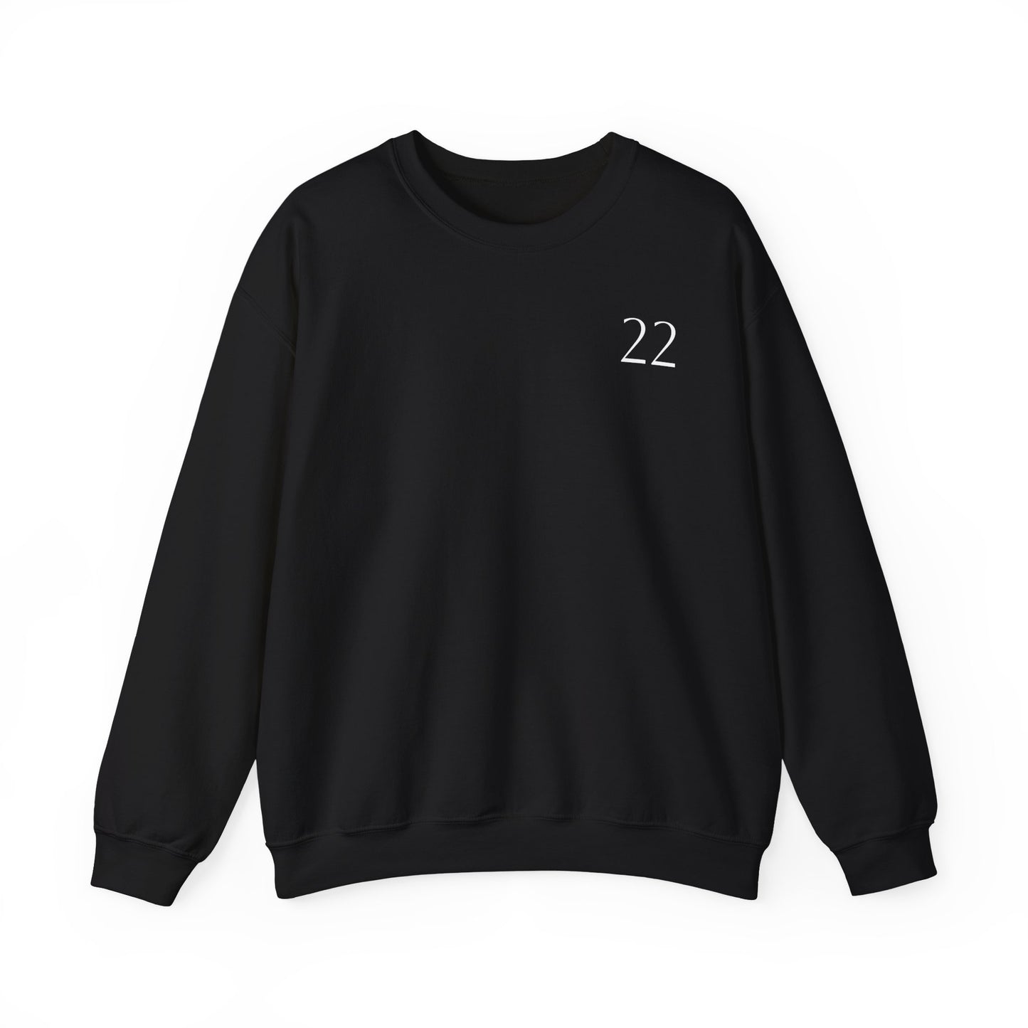 Numerology Master Number 22 Sweatshirt *White Text*