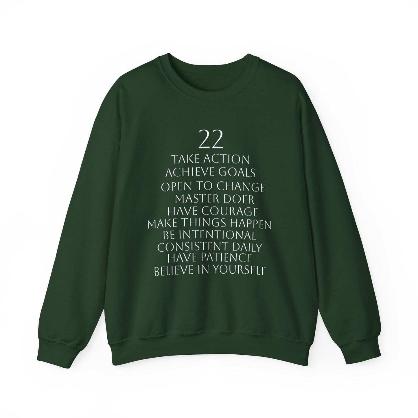 Numerology Master Number 22 Sweatshirt *White Text*