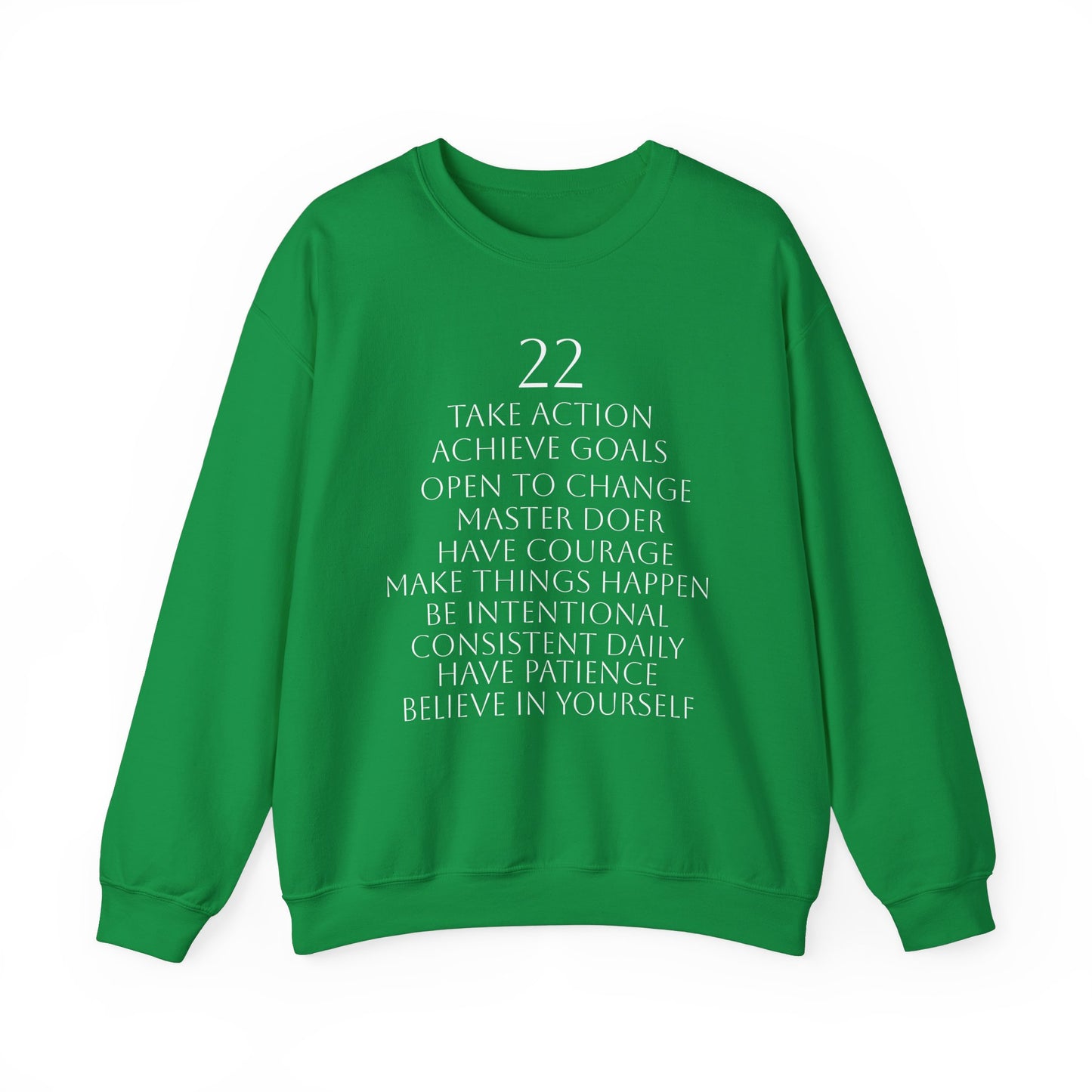 Numerology Master Number 22 Sweatshirt *White Text*